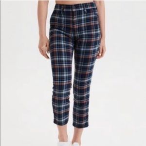 American Eagle Super Hi Rise Skinny Trouser Plaid